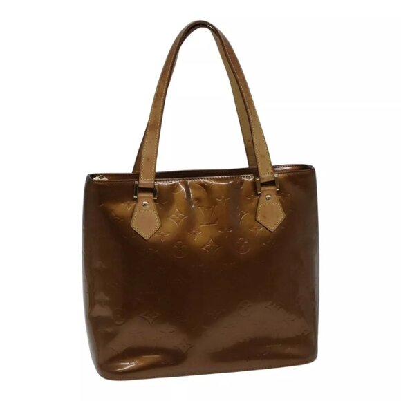 LOUIS VUITTON Monogram Vernis Houston Hand Bag Bronze - Picture 4 of 16